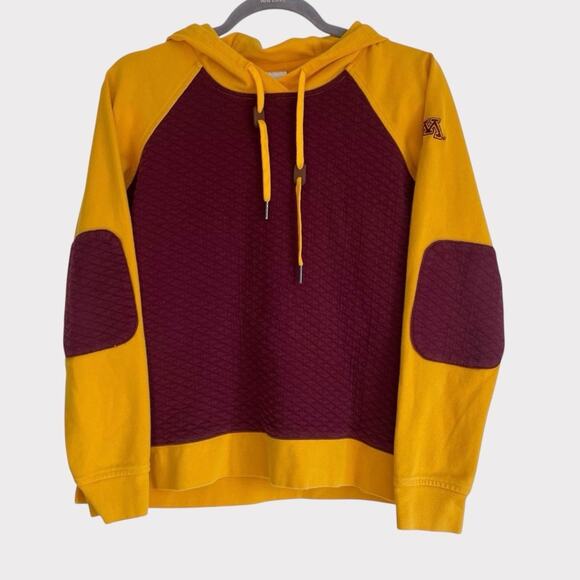 Columbia University of Minnesota Maroon & Yellow Hoodie Sweatshirt - Picture 1 of 7